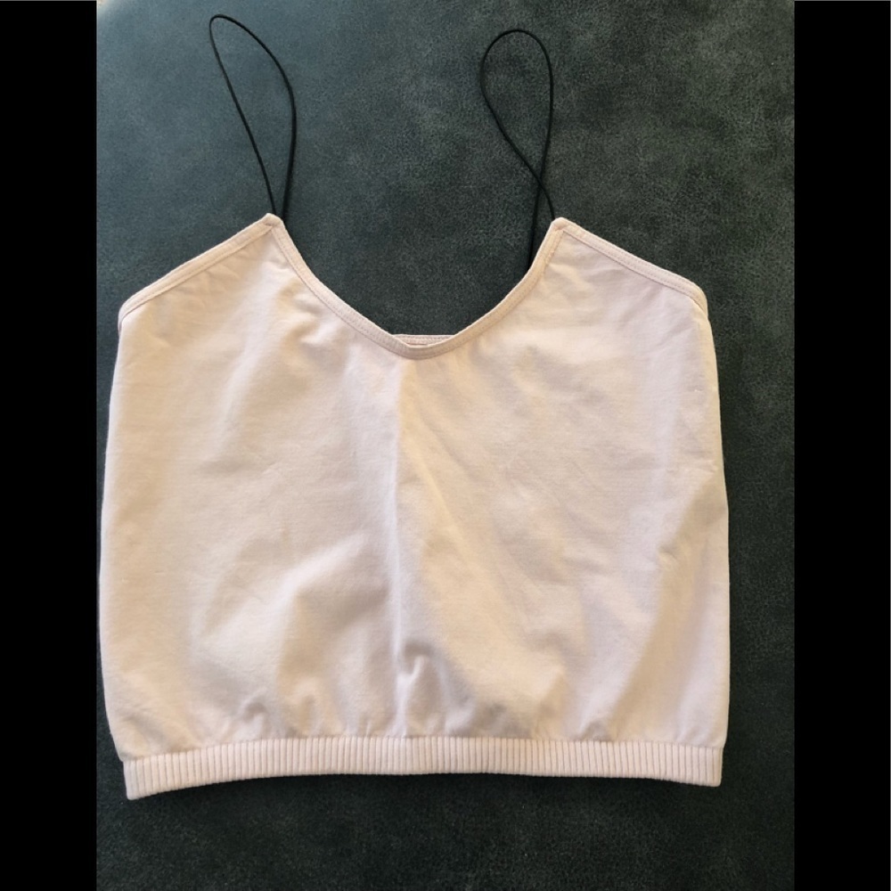 Intimately Free People Nude Strappy V Neck Cami Bra CropTank XS-S Stretch